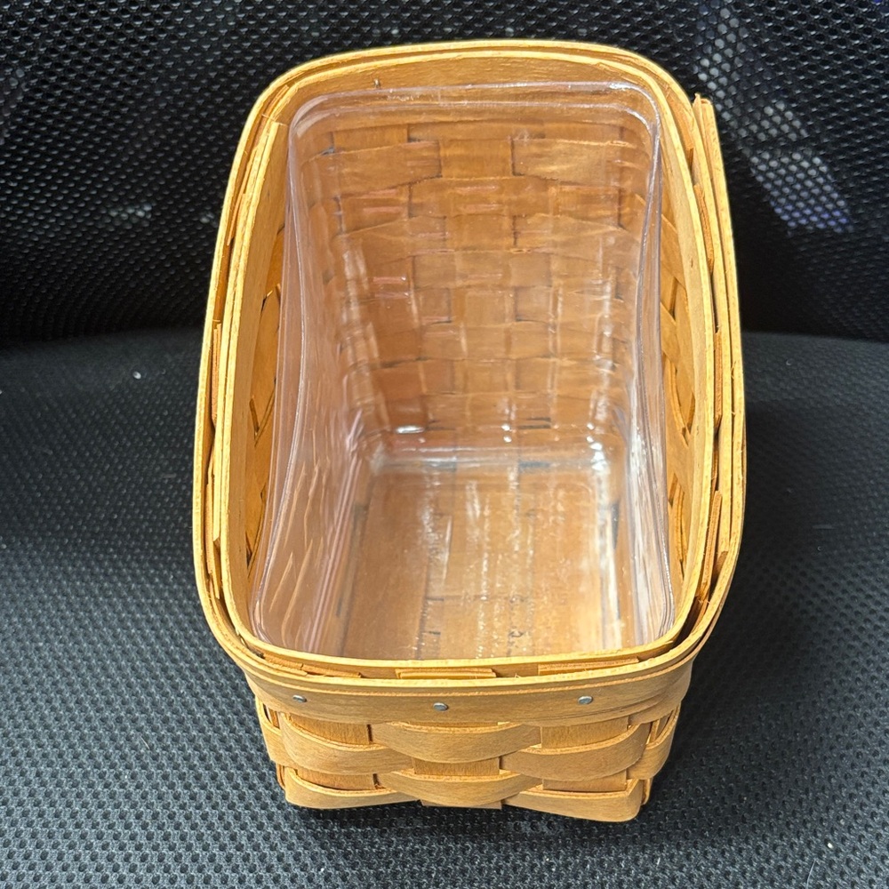 Natural Brown Woven Home Accents Basket with Clear Liner
